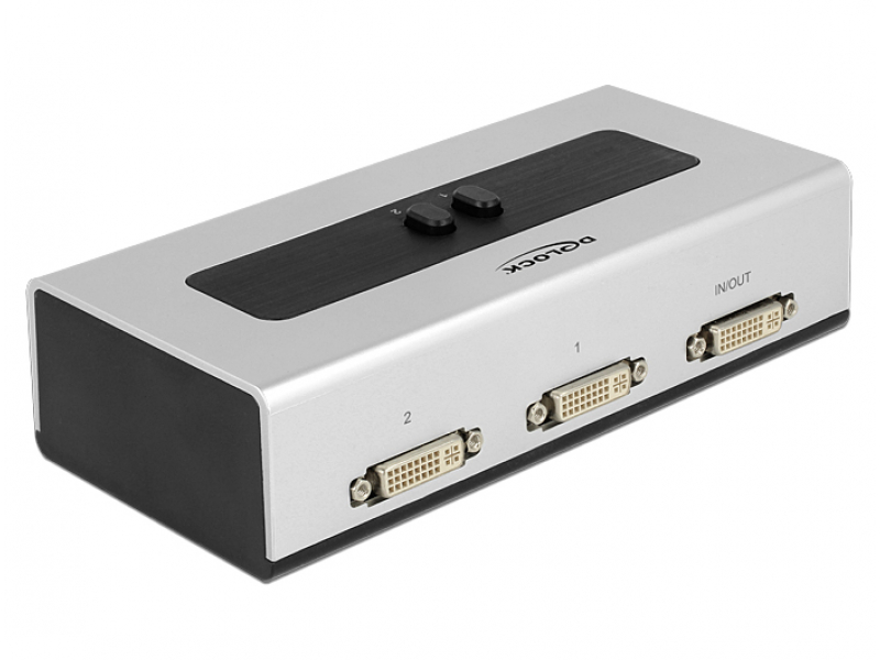 Delock Switch 2-port DVI manuell bidirektiona - 87664