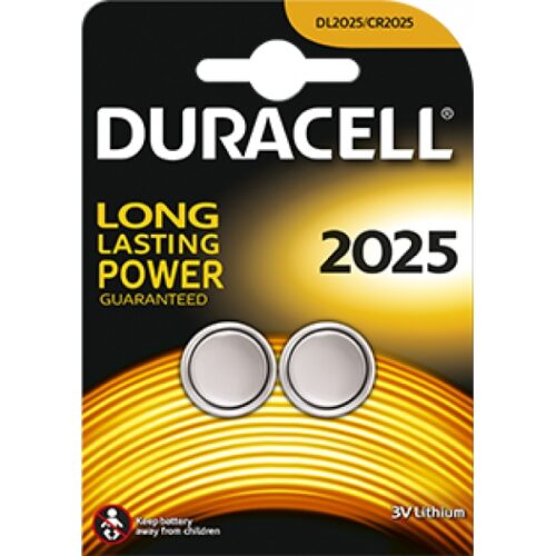 Duracell Batterie Lithium Knopfzelle CR2025 3V Blister (2-Pack) 203907
