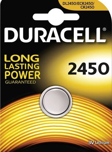 Duracell Batterie Lithium Knopfzelle CR2450 3V Blister (1-Pack) 030428