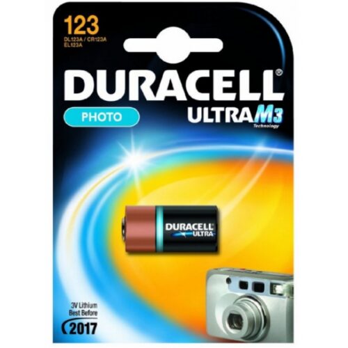 Duracell Batterie Lithium Photo CR123A 3V Ultra Blister (1-Pack) 123106