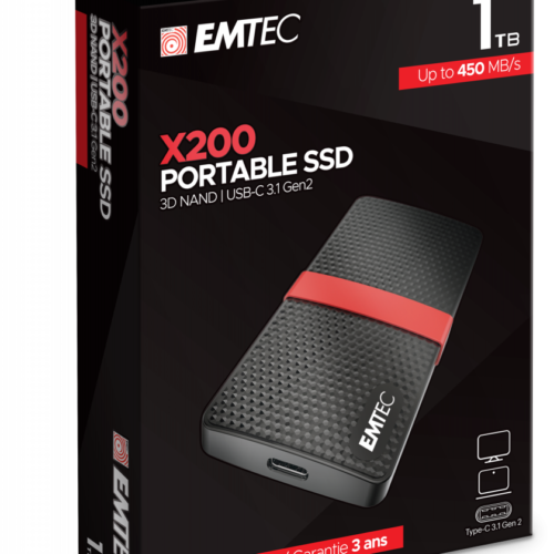 EMTEC SSD 1TB 3.1 Gen2 X200 SSD Portable Retail ECSSD1TX200