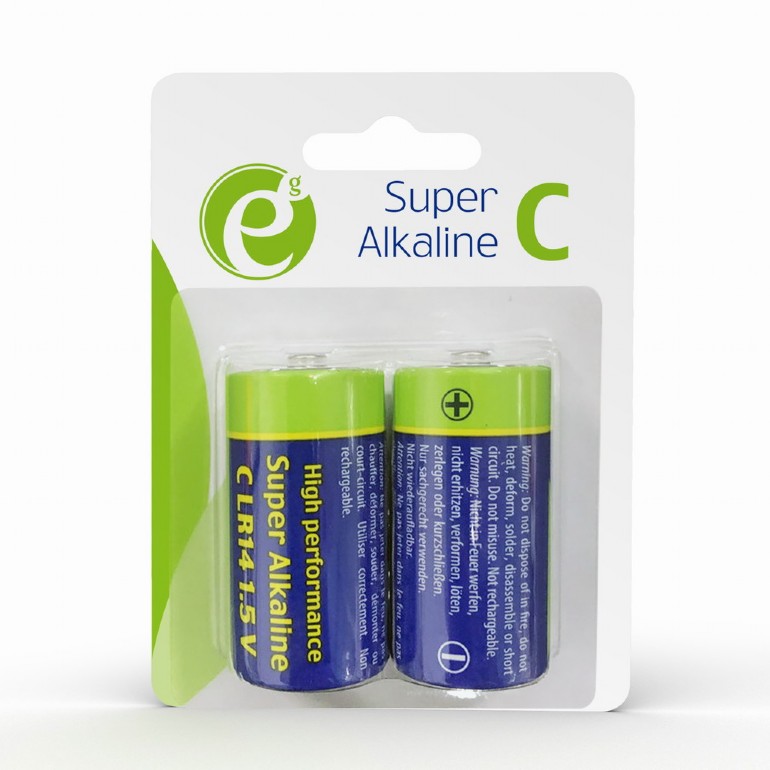 EnerGenie Alkalische C-Zellen-Batterie 2er-Pack EG-BA-LR14-01
