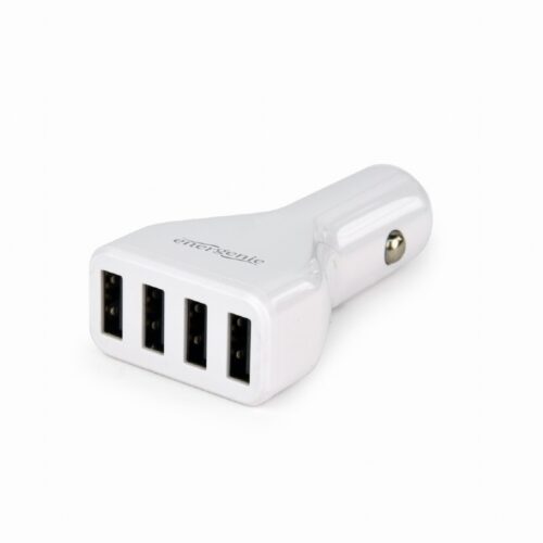 EnerGenie USB-Autoladegerät mit 4 Anschlüssen White 4,8 A EG-U4C4A-CAR-01