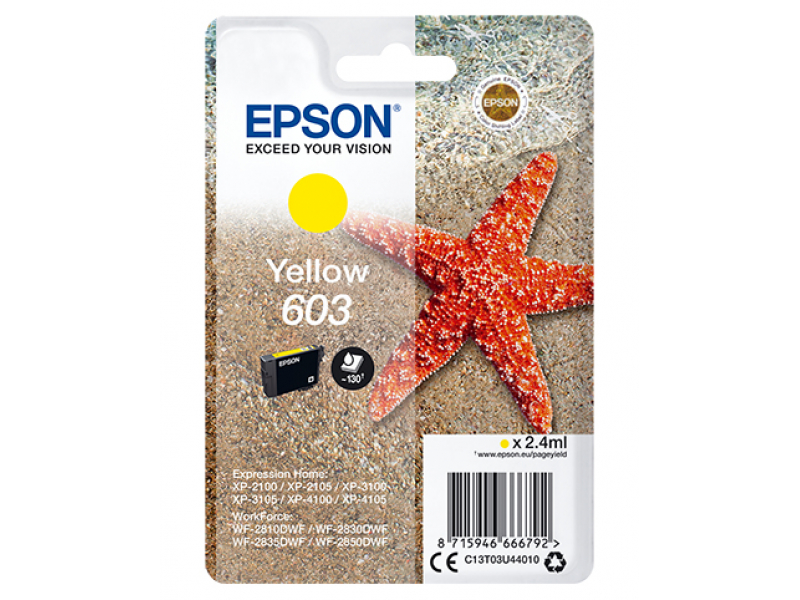 Epson TIN 603 - Yellow- Original - Ink cartridge C13T03U44010