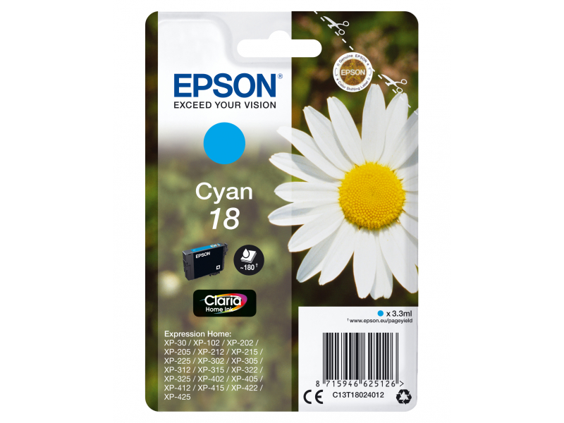 Epson TIN T18024012 Cyan C13T18024012