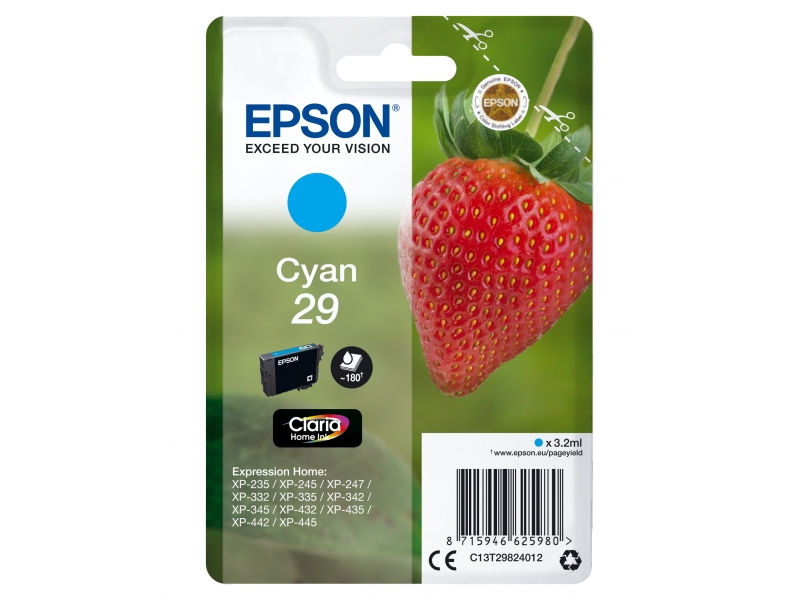 Epson Tinte Erdbeere cyan C13T29824012 | Epson - C13T29824012
