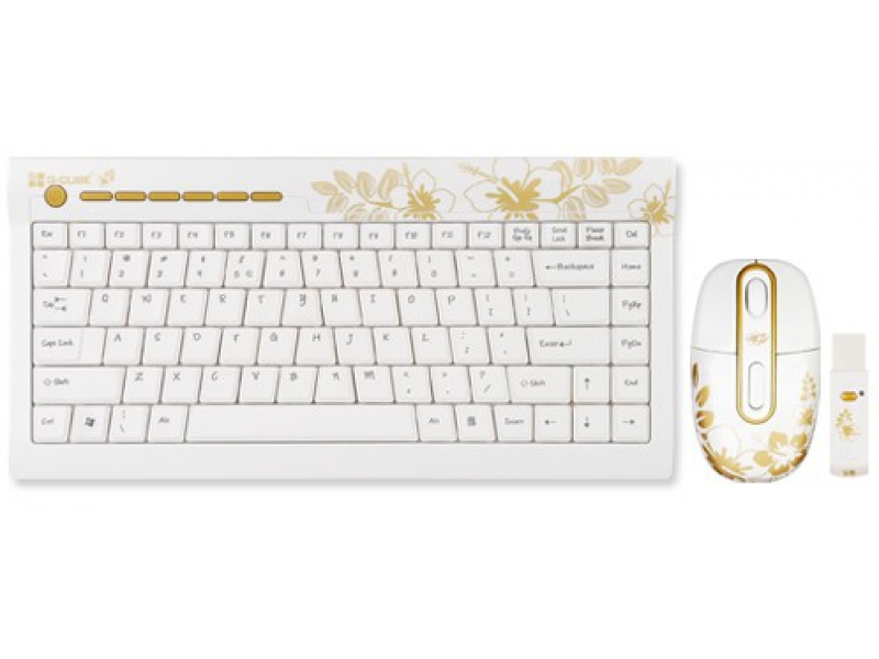 G-Cube Golden Sunrise 2.4GHz Mini Wireless Keyboard Set DE Layout A4-GRKSA-