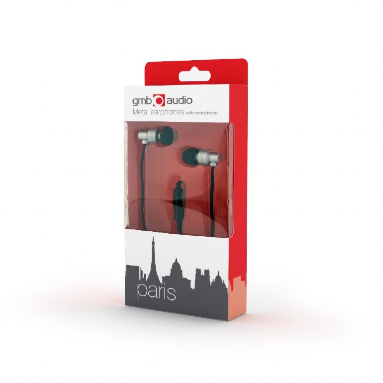 GMB Audio Metal earphones with microphone silver MHS-EP-CDG-S