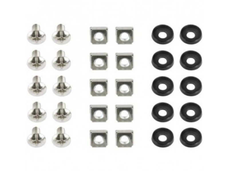 Gembird 19'' rack mounting set (bolt, nut, washer) 50 pcs set 19A-FSET-02