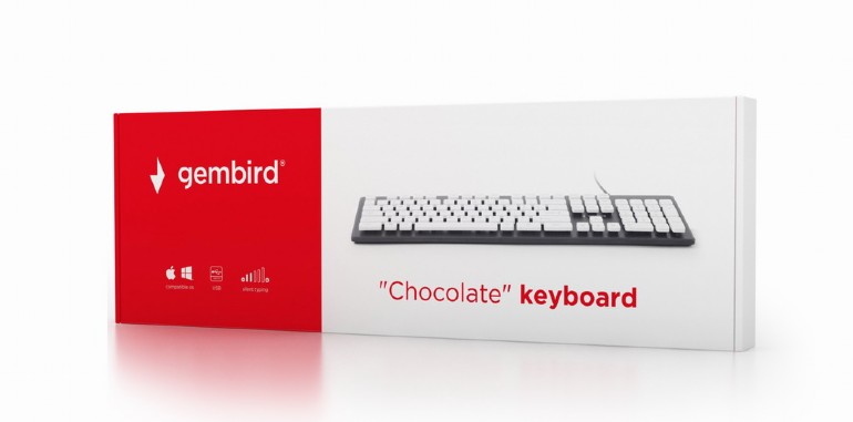 Gembird Chocolate Tastatur US Layout schwarz KB-CH-01
