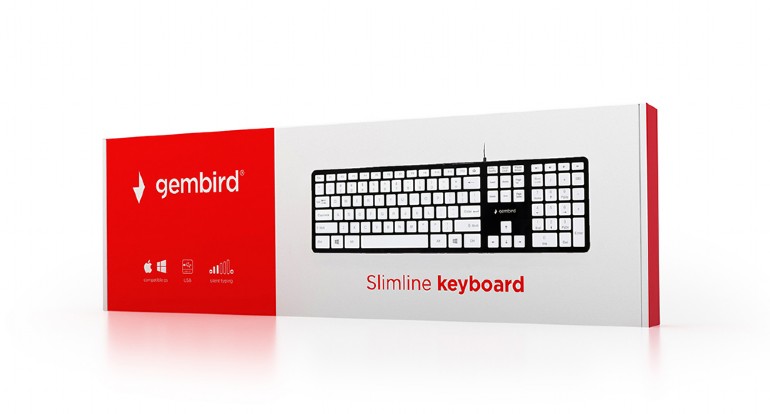 Gembird Chocolate Tastatur US Tastenlayout schwarz