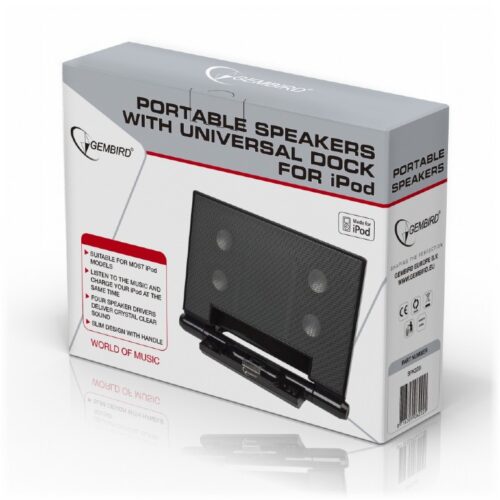 Gembird Lautsprecher mit Universal-Dock für iPod, iPhone 3
