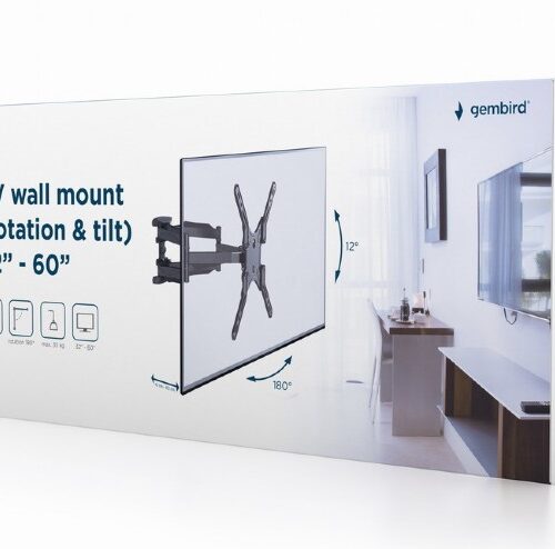 Gembird TV-Wandhalterung dreh- und schwenkbar 32-60 35 kg WM-60RT-01