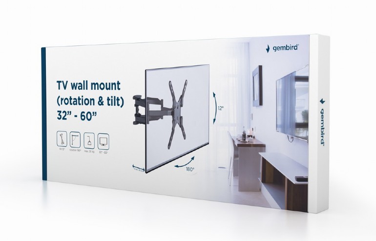 Gembird TV-Wandhalterung dreh- und schwenkbar 32-60 35 kg WM-60RT-01