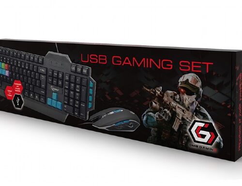 Gembird USB Gaming Tastatur-Maus Set US Layout KBS-UMG-01-DE