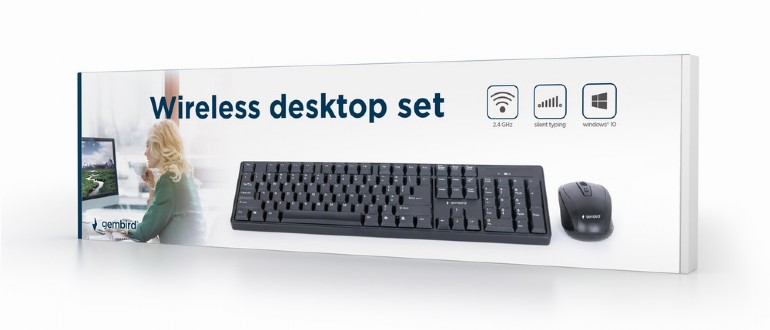 Gembird Wireless Desktop Set KBS-W-01
