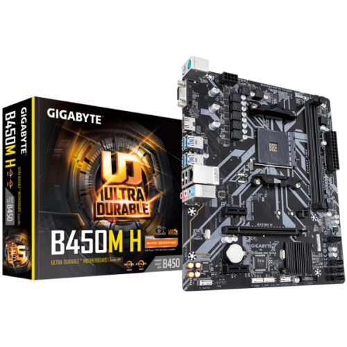 Gigabyte B450M H AMD Socket AM4 AMD Athlon AMD Ryzen 3 2nd Gen. B450M H