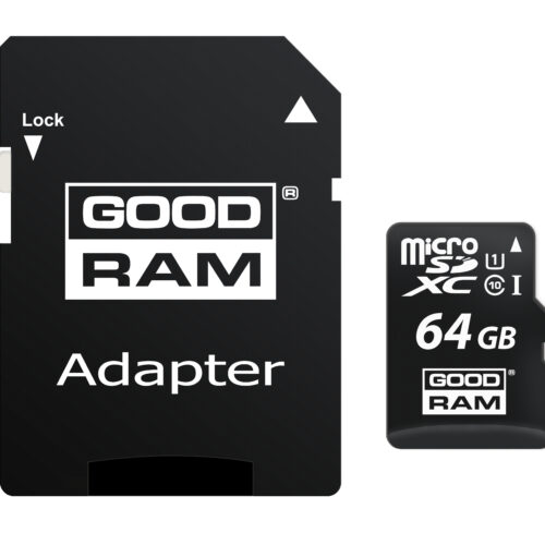 Good Ram MicroSDHC 64GB Cl. 10 inkl. Adapter