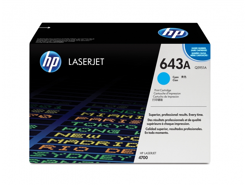 HP 643A 10000 pages Cyan 1 pc(s) Q5951A