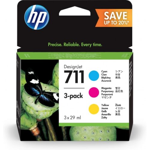 HP 711 28ml Tintenpatrone CMY 3-Pack P2V32A