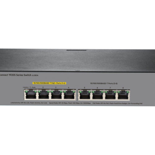 HP Switch 1920S 8G PPoE+ 65W 8xGBit JL383A