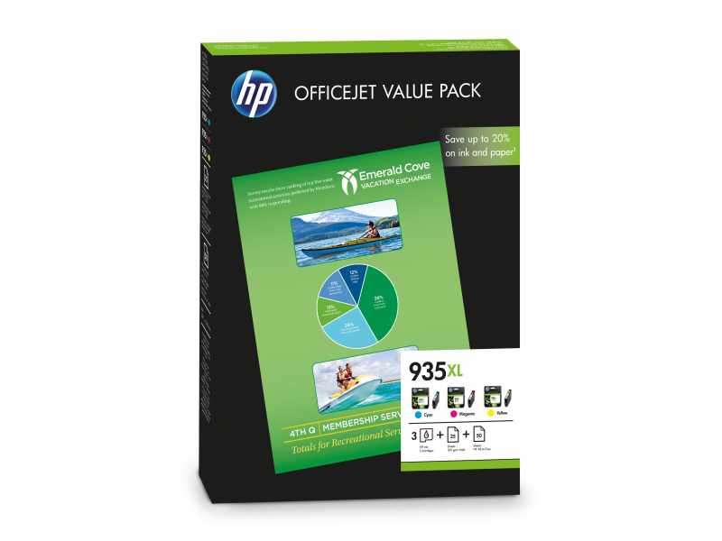 HP TIN # 935XL Multipack CMY F6U78AE