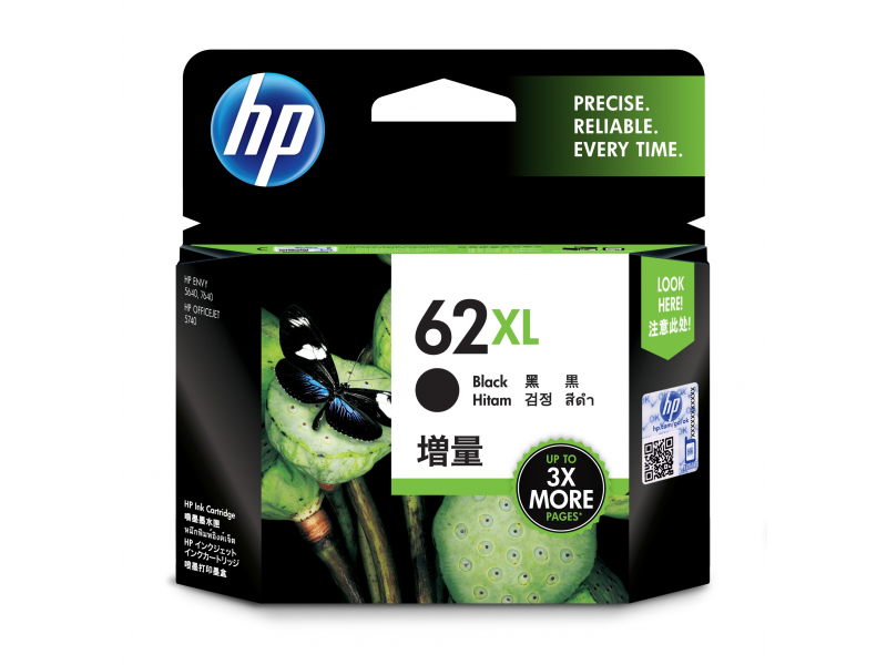 HP TIN CARTRIDGE 62XL BLACK C2P05AE#UUS