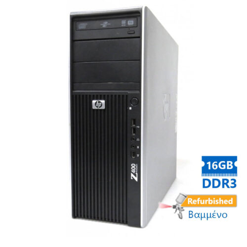 HP Z400 Tower Xeon QC-W3565 (4-Cores)/16GB DDR3/1TB/Κάρτα Γραφικών1GB/DVD/7P Grade A+ Workstation Re