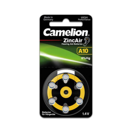 Hearing Aid Battery Camelion Zinc-Air A10 0% Mercury