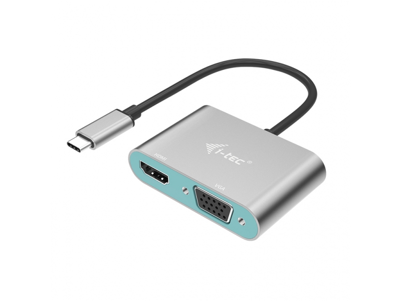 I-TEC USB-C auf HDMI und VGA Metal Ad. 1x HDMI 4K 30Hz 1x VGA C31VGAHDMIADA
