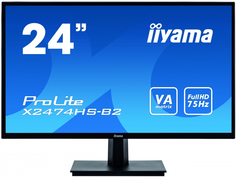 Iiyama ProLite X2474HS-B2 - 59.9 cm (23.6inch) - 1920 x 1080 pixels - Full HD - LED - 4 ms - Black X