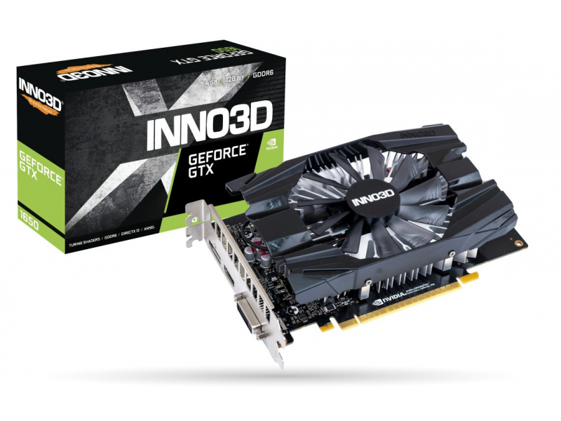 Inno3D VGA GeForce GTX 1650 4GB GDDR6 Compact V2 N16501-04D6-1720VA29