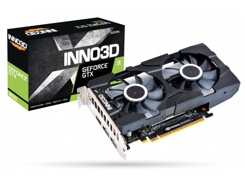 Inno3D VGA GeForce® GTX 1650 4GB GDDR6 Twin X2 OC |N16502-04D6X-1177VA25