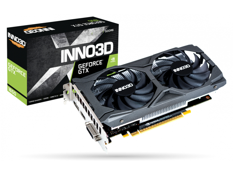 Inno3D VGA GeForce® GTX 1650 4GB GDDR6 Twin X2 OC V2 N16502-04D6X-1720VA30