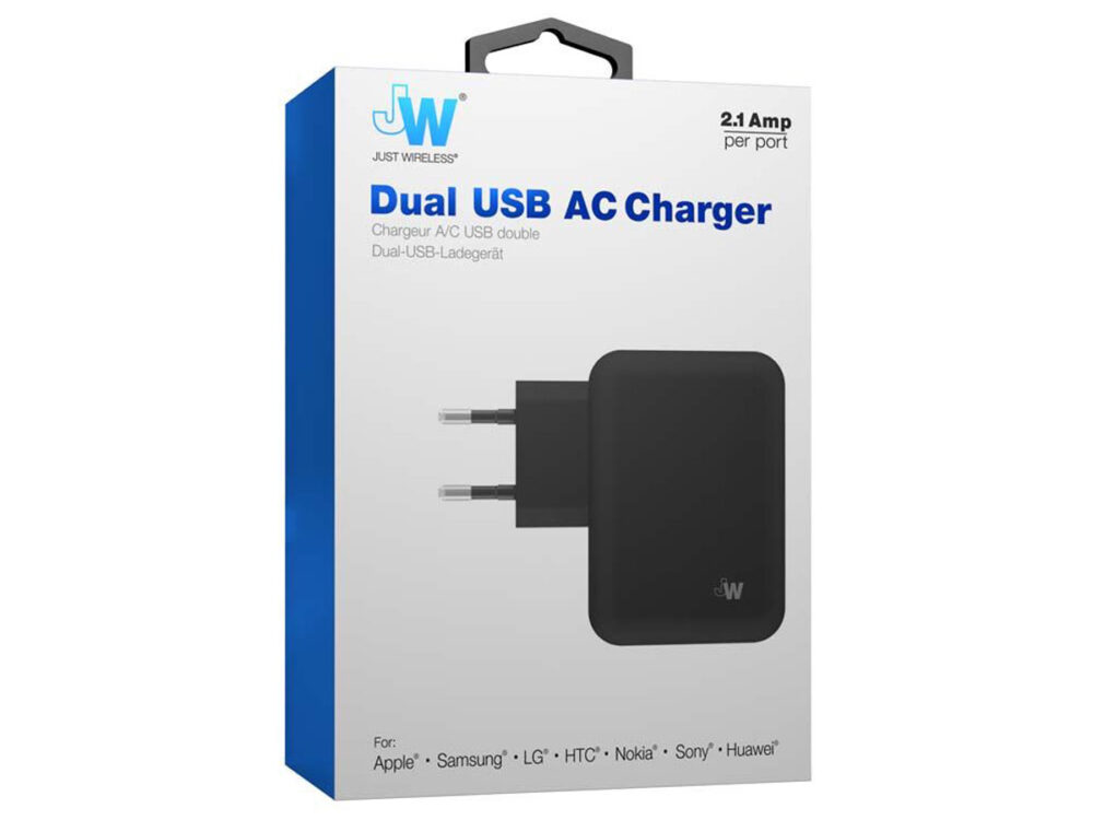Just Wireless Charger dual Black 4.2A JW