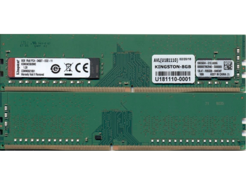 Kingston DDR4 8GB 2400MHz ECC CL17 DIMM 1Rx8 Micron E KSM24ES8