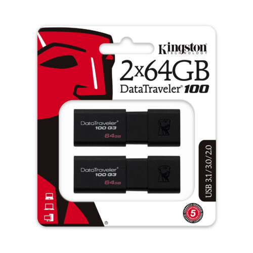 Kingston DataTraveler 100 G3 64GB USB FlashDrive 3.0  DT100G3