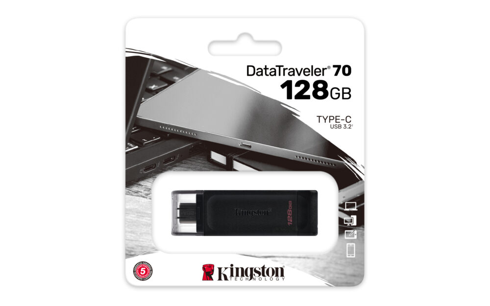 Kingston DataTraveler 70 128GB USB FlashDrive 3.0 DT70