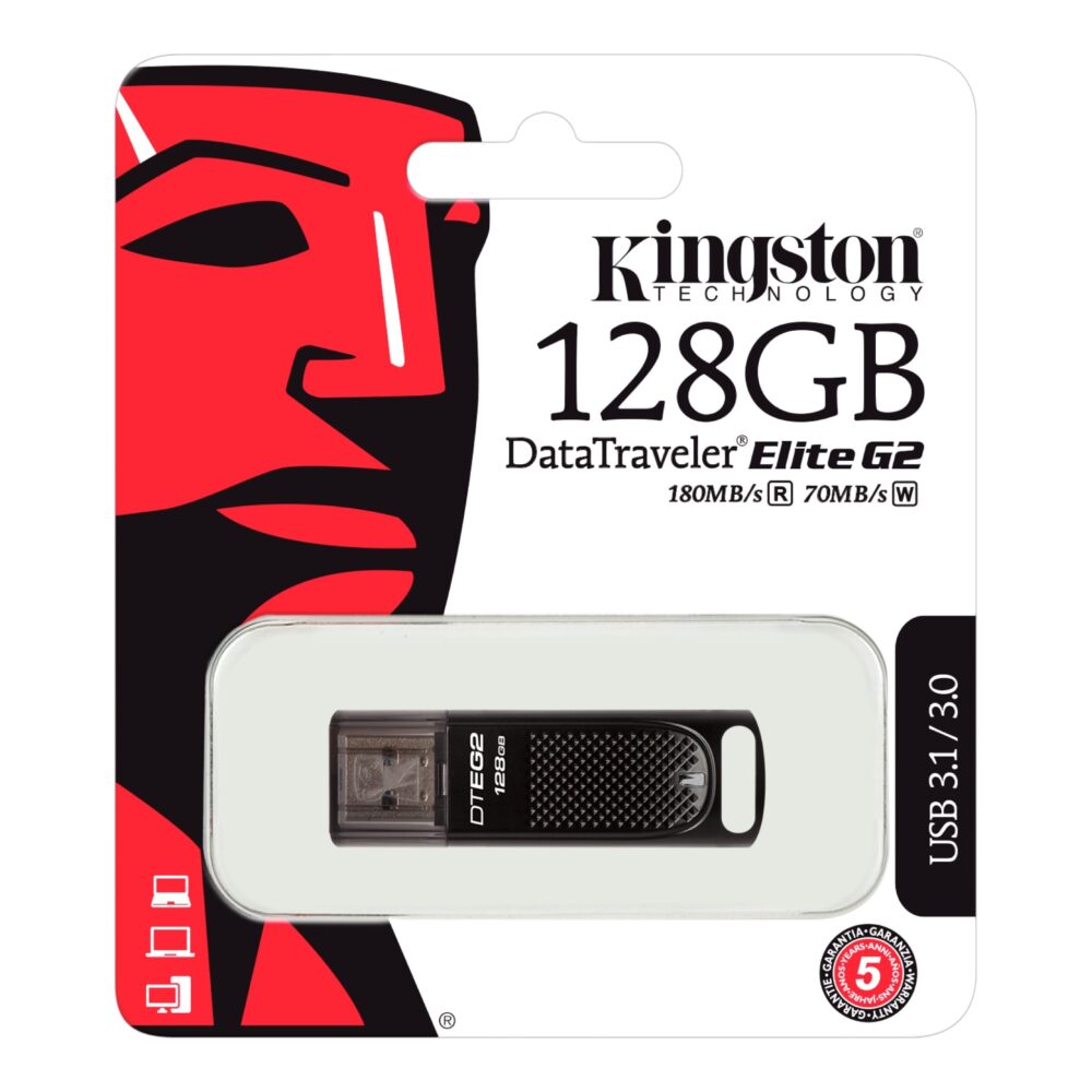Kingston DataTraveler Elite G2 128GB USB FlashDrive 3.0 DTEG2