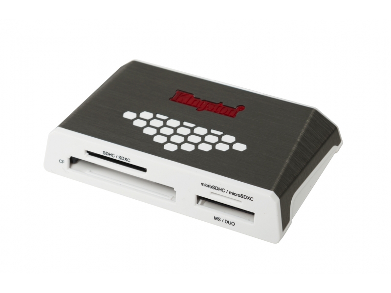 Kingston USB 3.0 High-Speed Media Reader Kartenleser Grau Weiß FCR-HS4