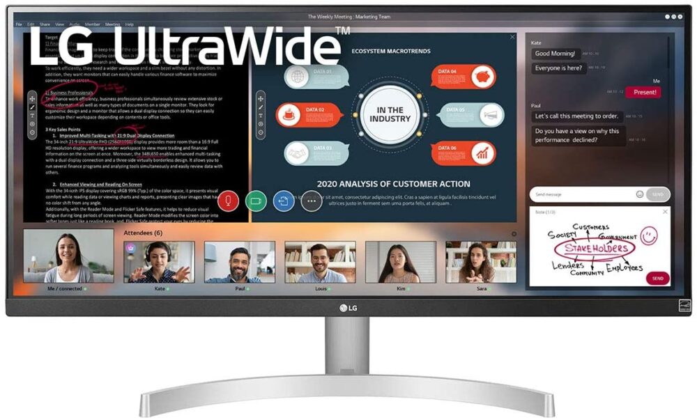 LG 29WN600-W - 73.7 cm (29inch)- UltraWide Full HD - LED Silver 29WN600-W