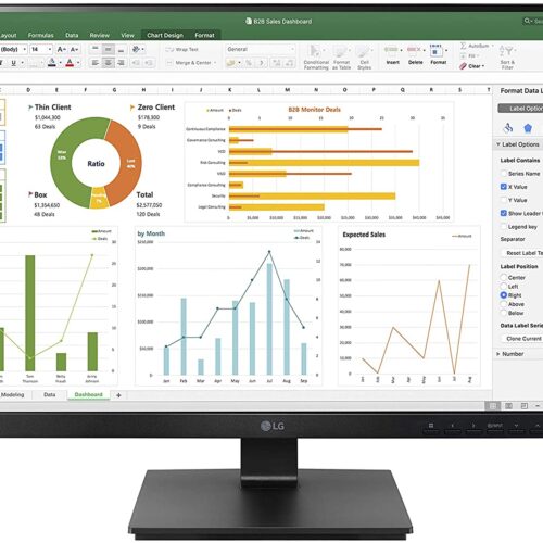 LG 60.5 cm (23.8inch) - 1920 x 1080 pixels - Full HD - LED Black 24BN650Y-B