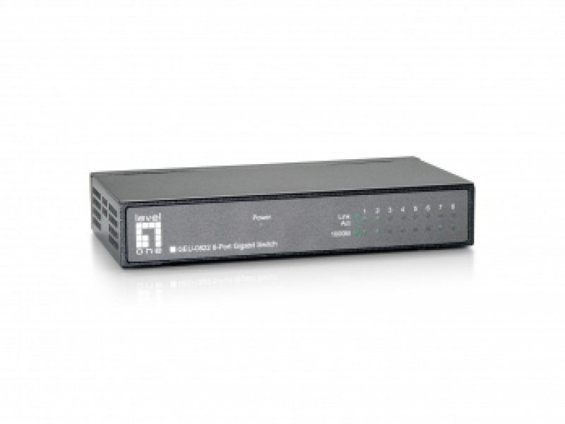 LevelOne Switch 8x GBit MetallgehÃ¤use Unmanaged - GEU-0822