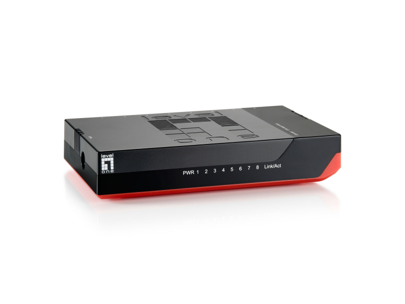 LevelOne Switch 8x GBit Unmanaged BlackEdition - GSW-0807