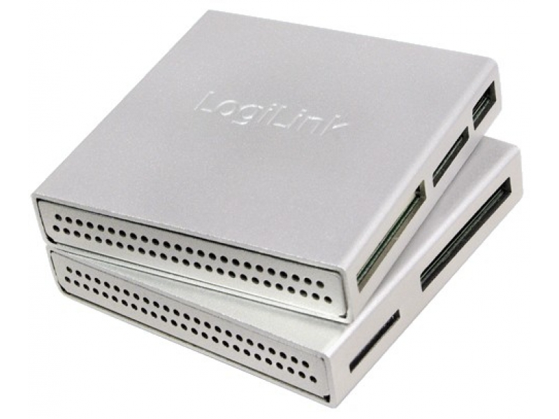 LogiLink  Cardreader USB 2.0 All-in-One Alu silber CR0018