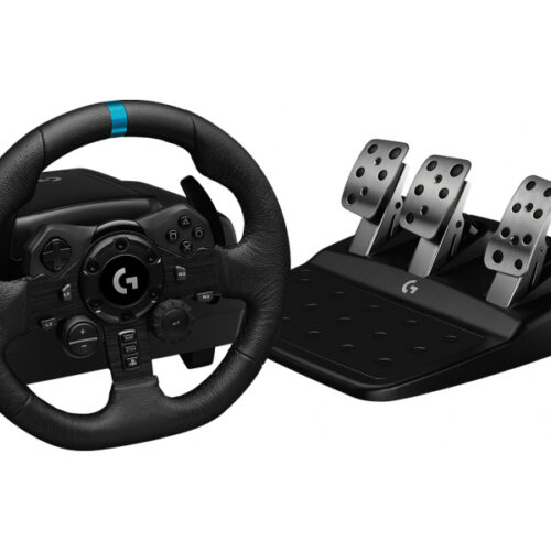 Logitech G G923 - Steering wheel + Pedals - PC - PlayStation 4 - 900° - Wired - USB - Black 941-0001