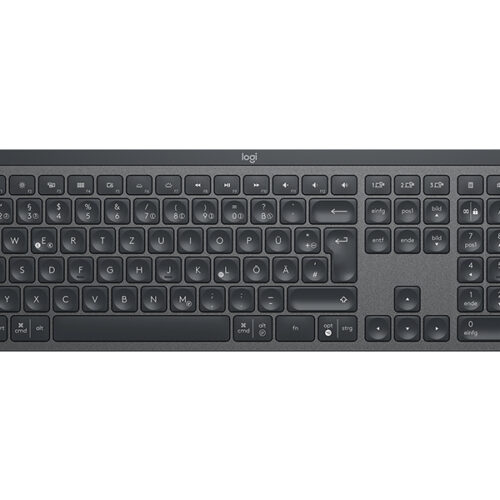 Logitech MX Keys - Standard - RF Wireless + Bluetooth - QWERTZ - Black 920-009403