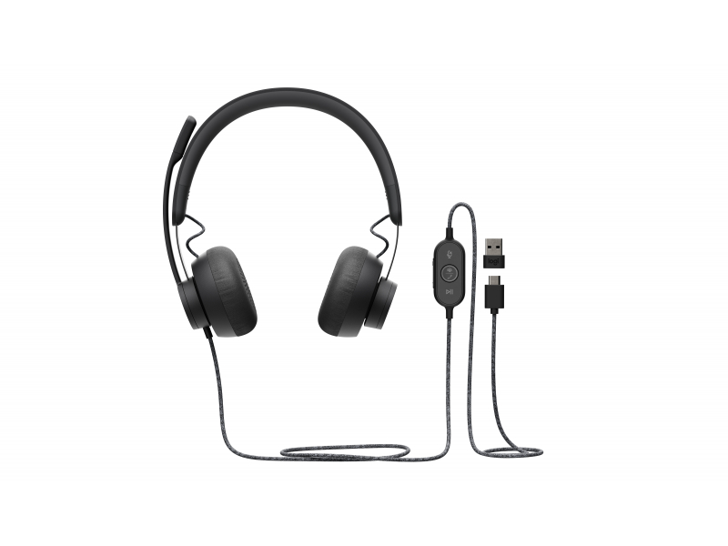 Logitech Zone Wired Teams - Headset - Head-band - Calls & Music - Black - Binaural - Button 981-0008