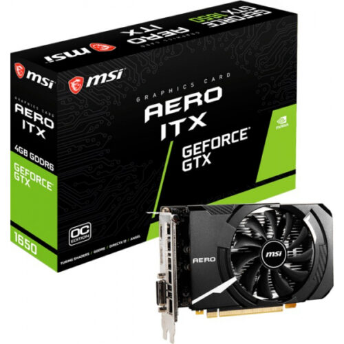 MSI VGA GeForce® GTX 1650 4GB D6 Aero ITX OC V809-3446R