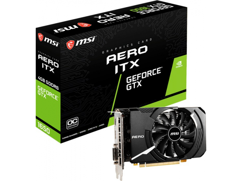 MSI VGA GeForce® GTX 1650 4GB D6 Aero ITX OC V809-3446R